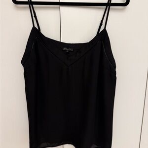 Dynamite black spaghetti strap v-neck w/ eyelet neckline